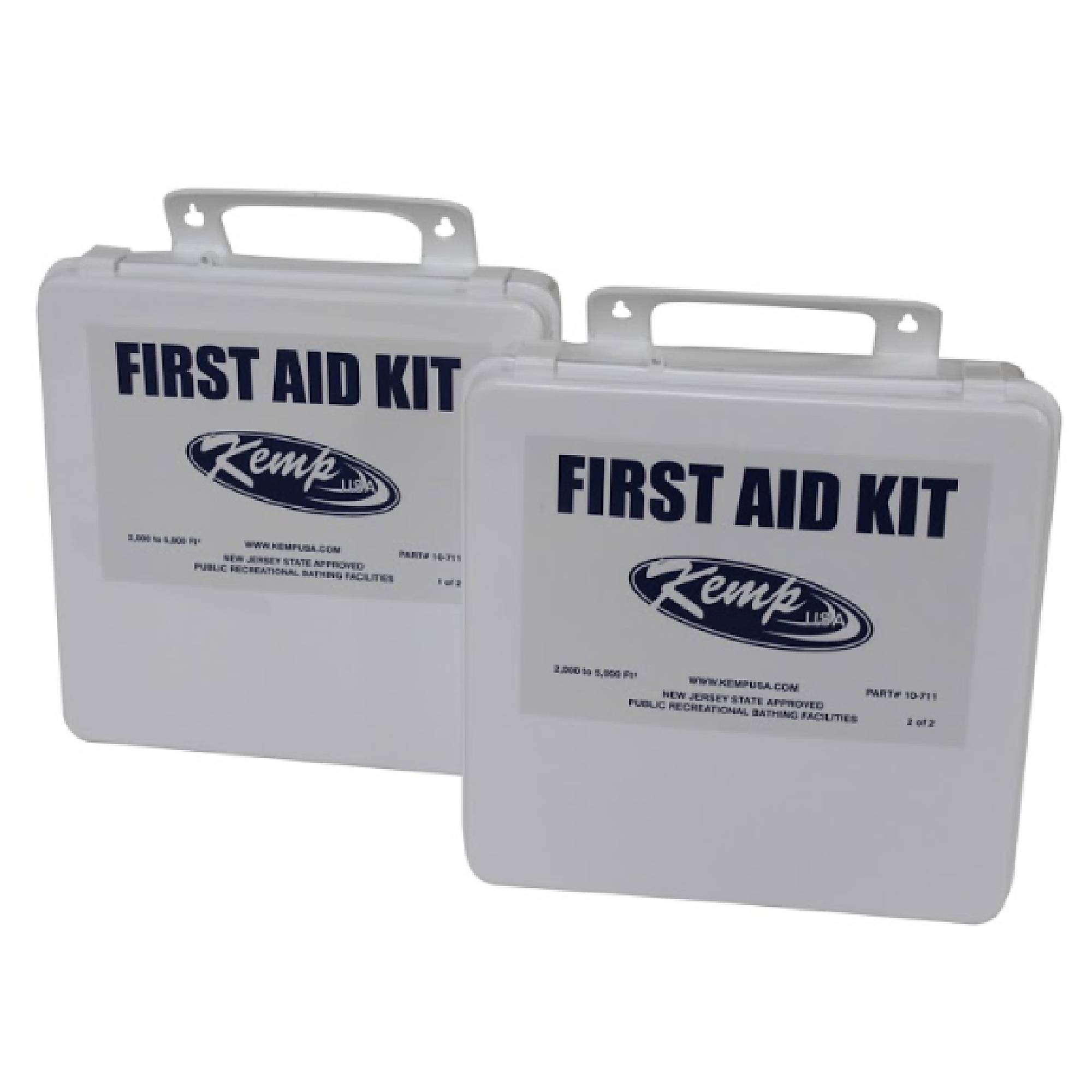 Kemp USA State of NJ Pool First Aid Kit — 2,000-5,000 Sq. Ft., Sturdy Plastic Box, Model# 10-711